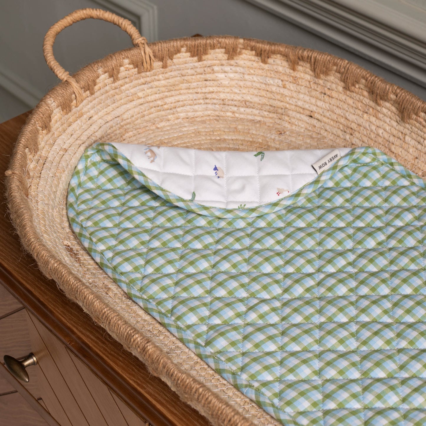 Avery Row Changing Basket Cotton Liner - Little Farm