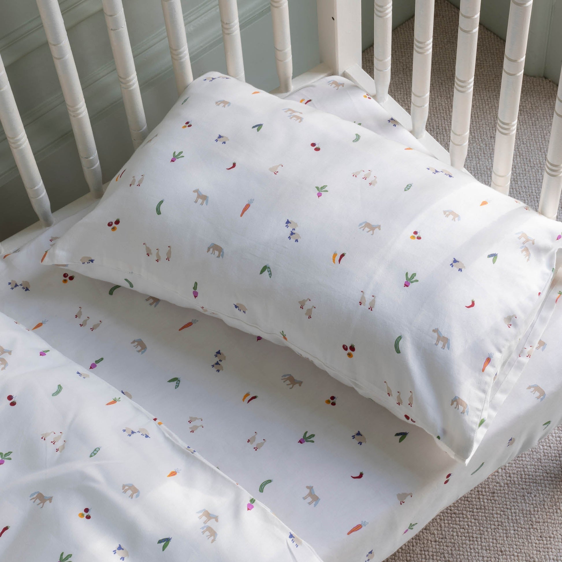 Avery Row Organic Cotton Cotbed Bedding Set - Little Farm