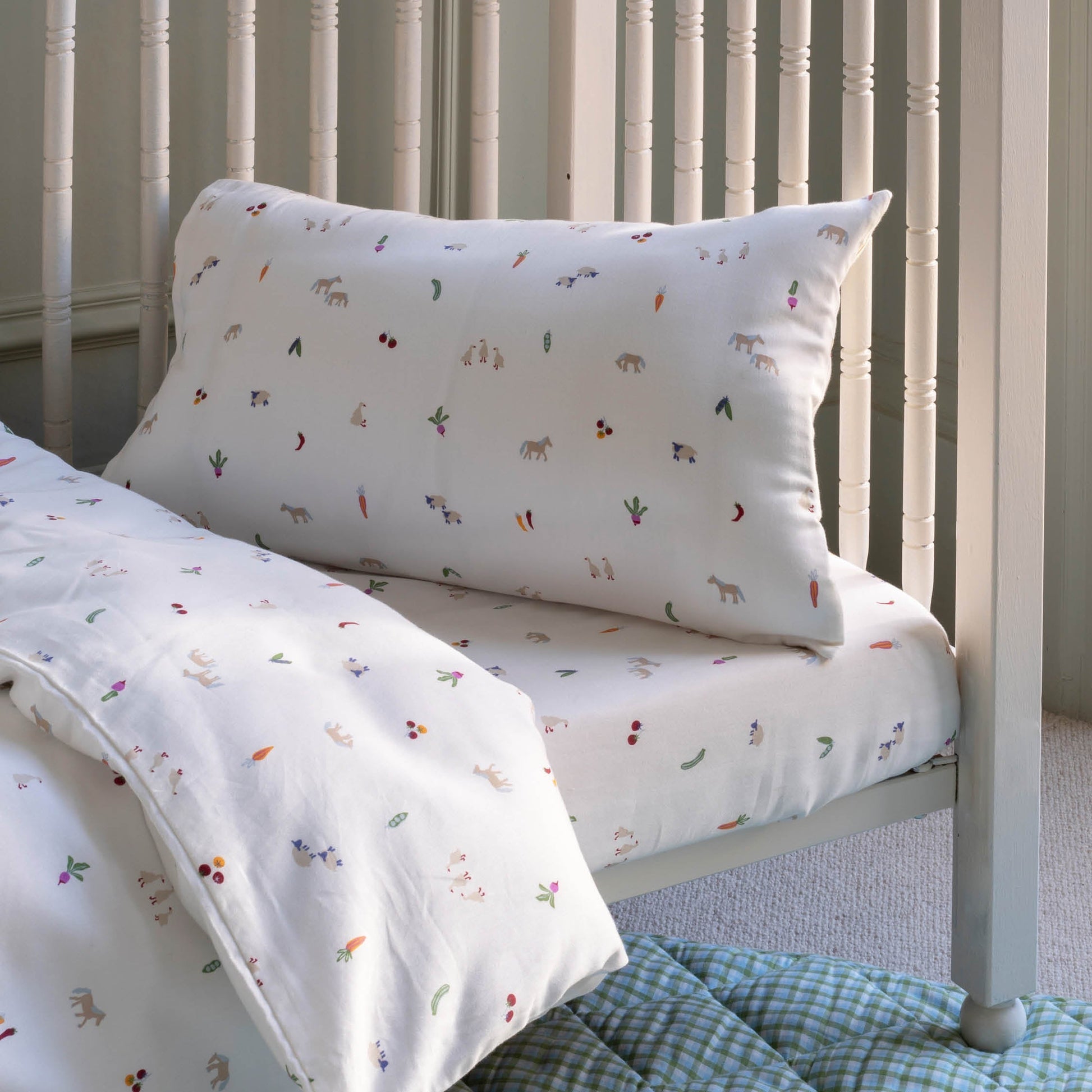 Avery Row Organic Cotton Cotbed Pillowcase - Little Farm