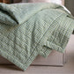 Avery Row Organic Quilted Single Bedspread - Greenhouse Gingham