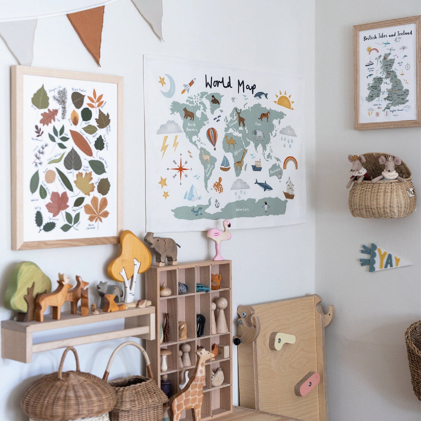 Kid of the Village World Map Wall Hanging - Small