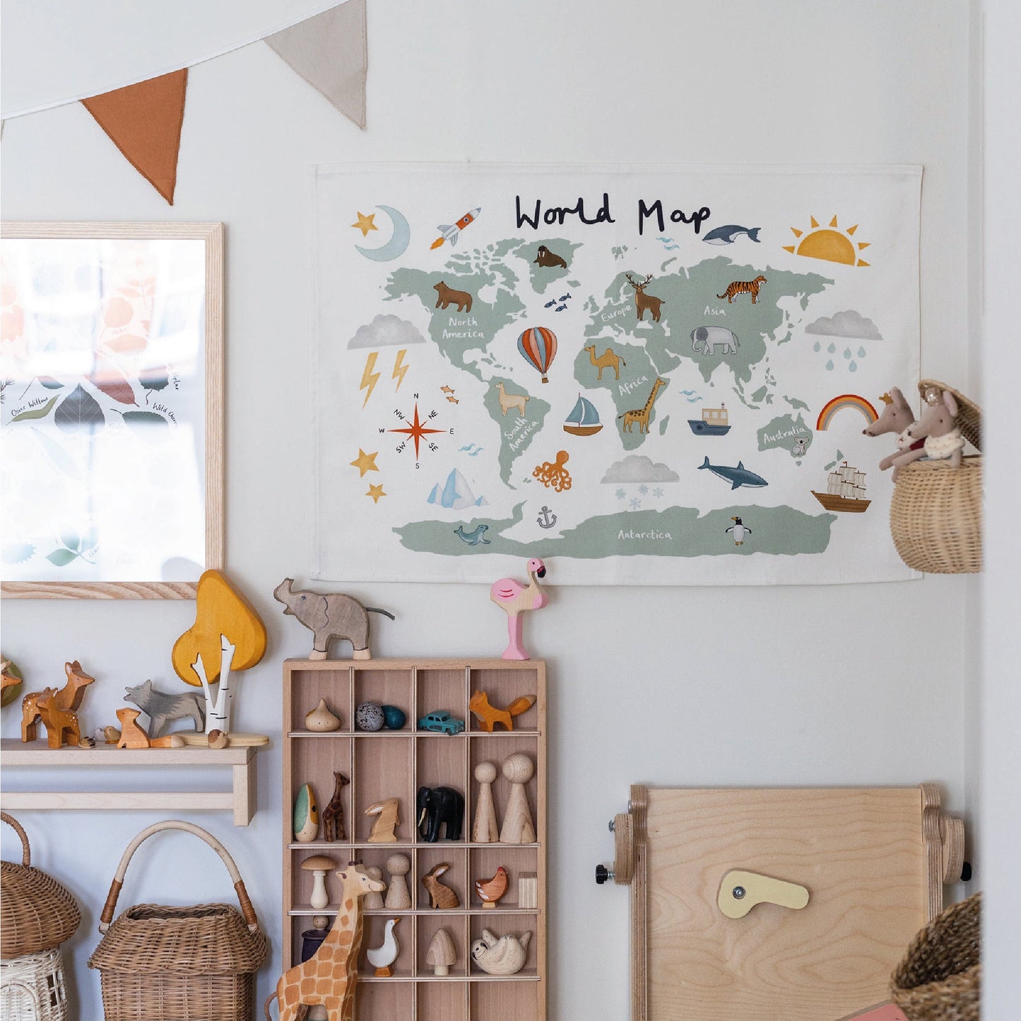 Kid of the Village World Map Wall Hanging - Small