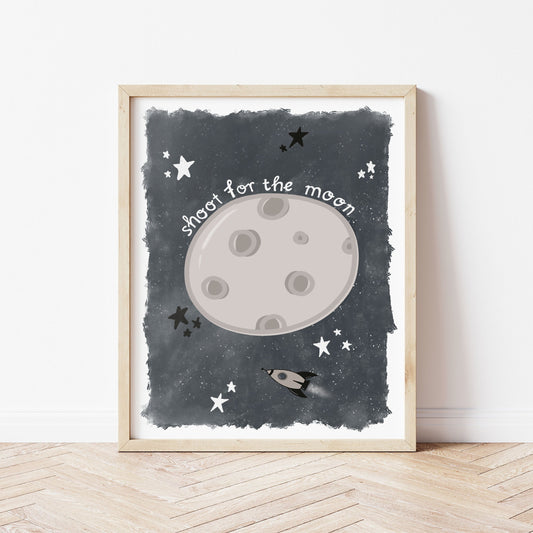 The Little Jones Shoot for the Moon Print