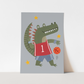 Kid of the Village Slam Dunk Croc Art Print