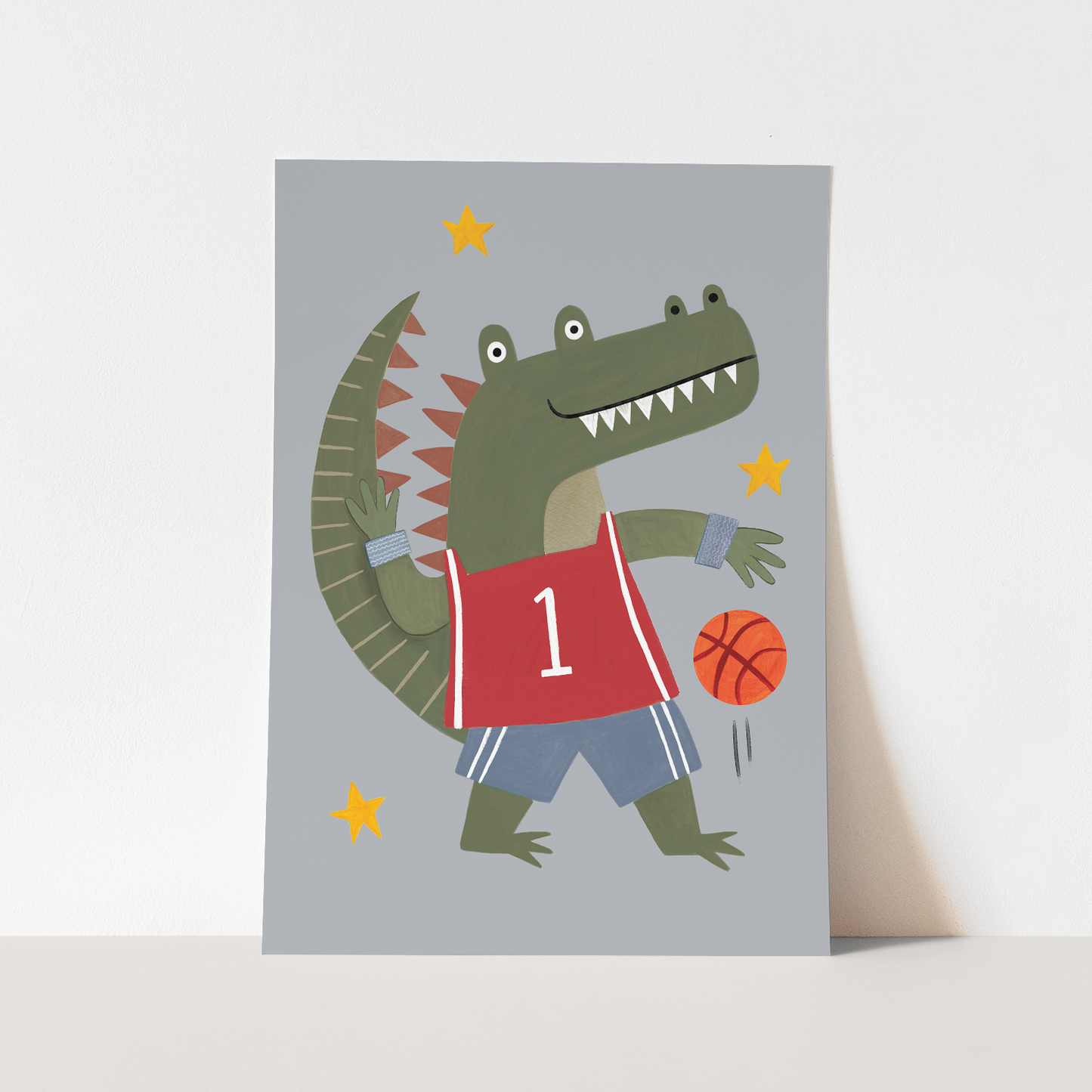 Kid of the Village Slam Dunk Croc Art Print
