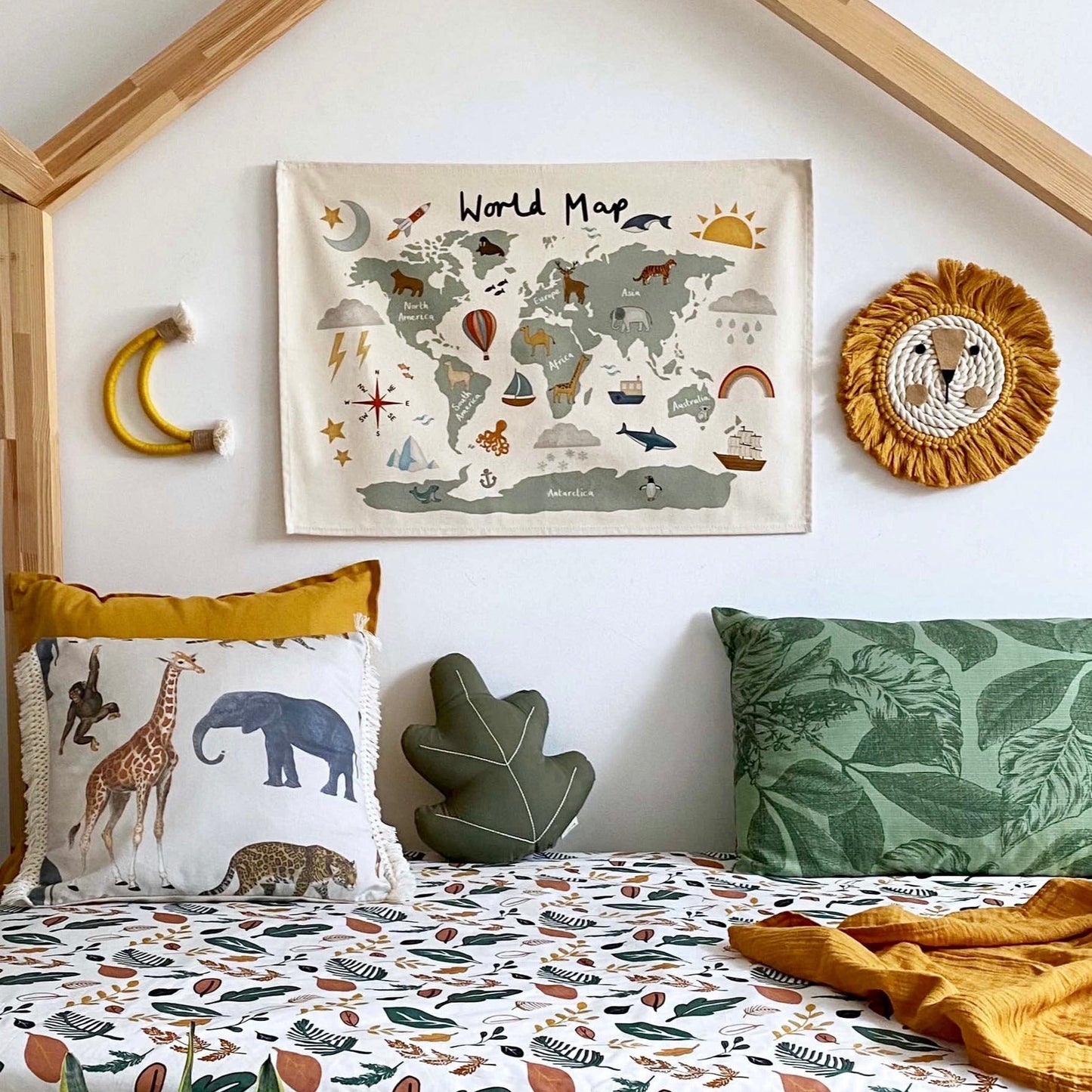 Kid of the Village World Map Wall Hanging - Small
