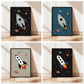 The Little Jones Space Rocket Print - Blue