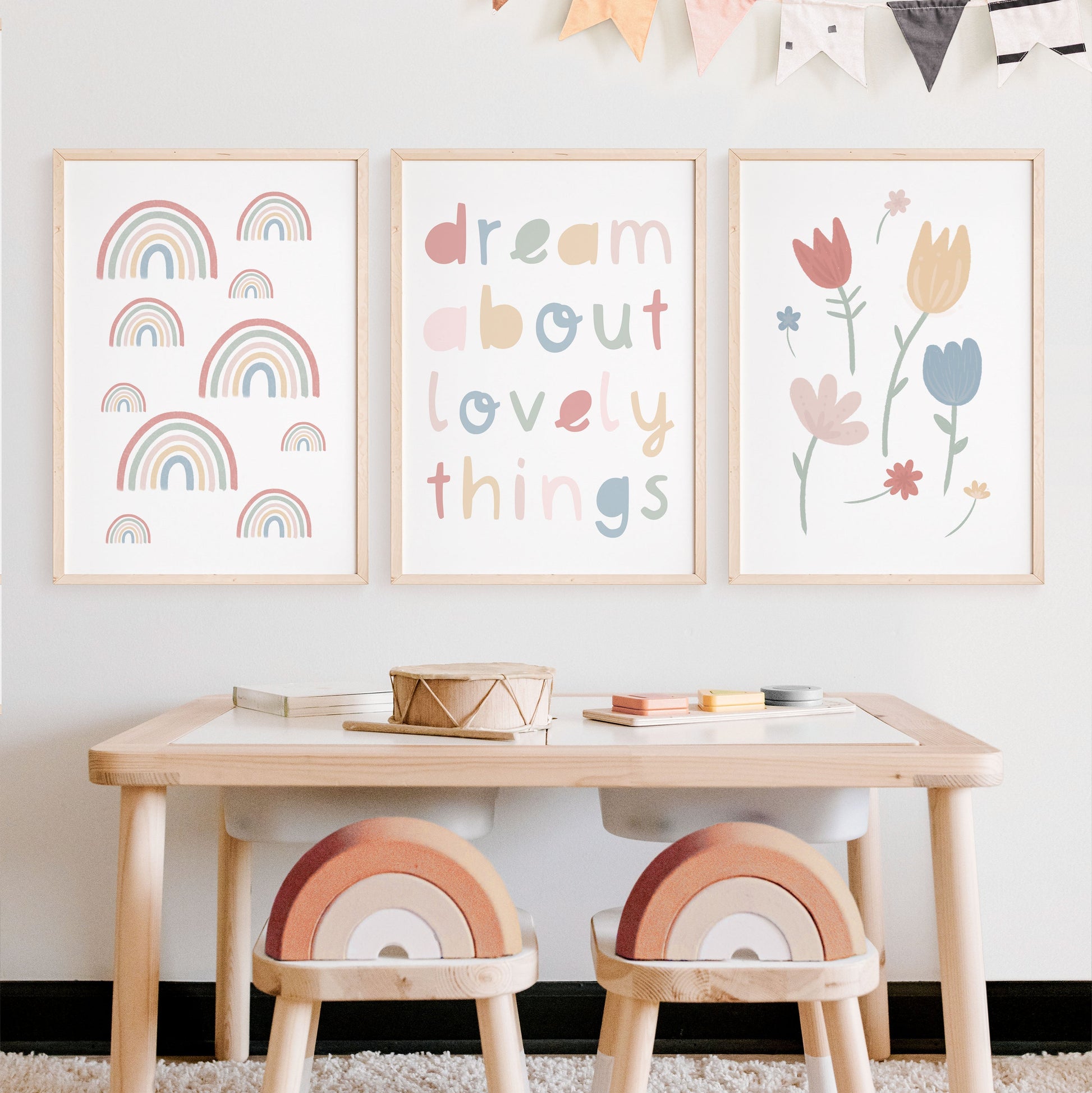 The Little Jones Spring Rainbows Print - Portrait