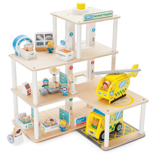 Tidlo Wooden Hospital Playset