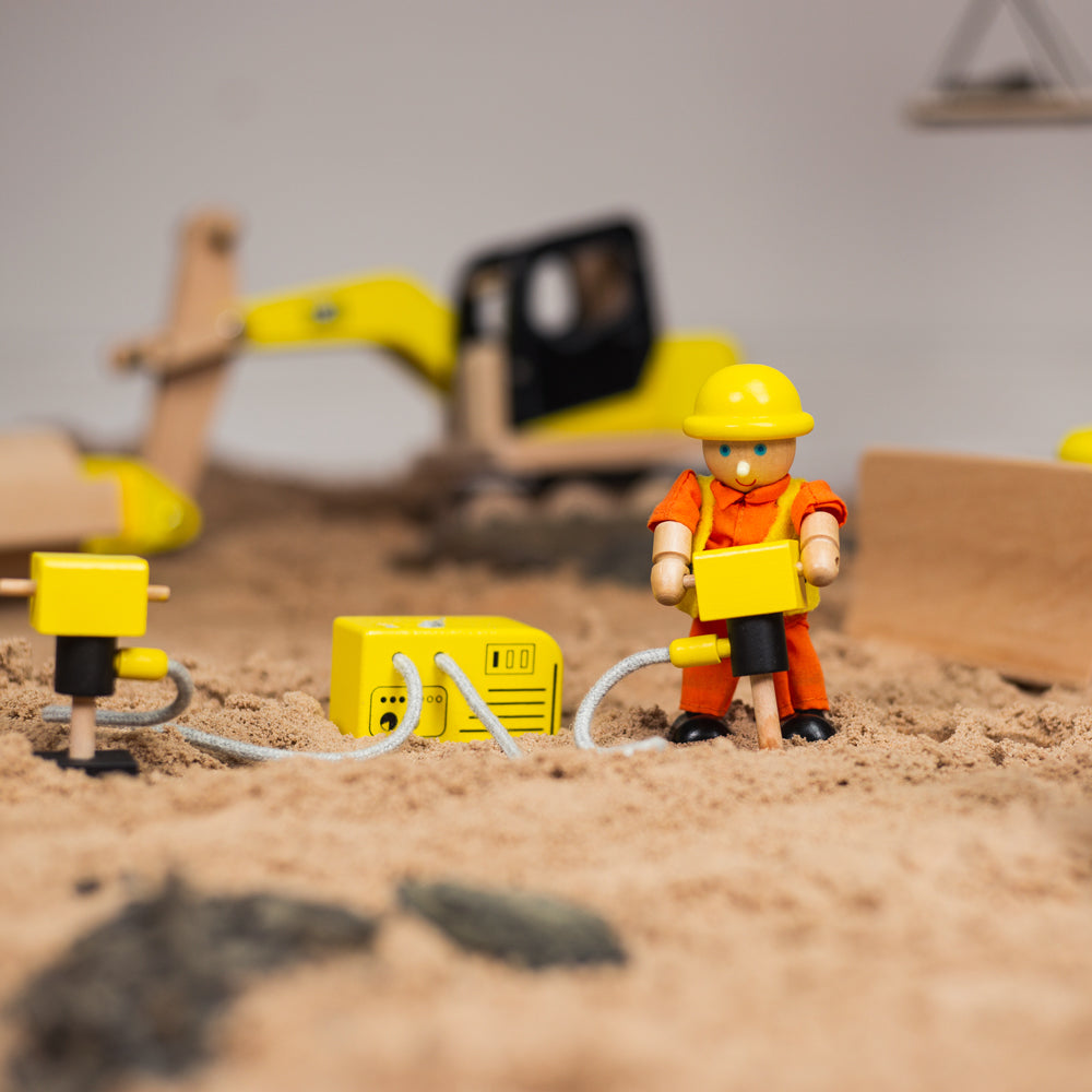 Tidlo Wooden Construction Equipment Playset