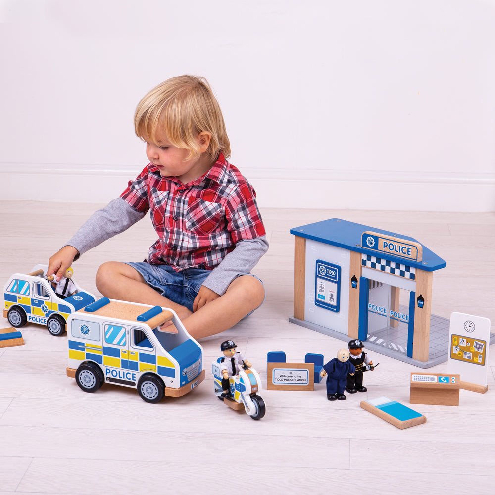 Tidlo Wooden Police Car
