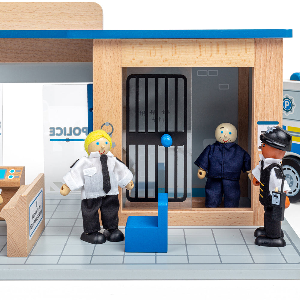 Tidlo Wooden Police Station Toy Bundle