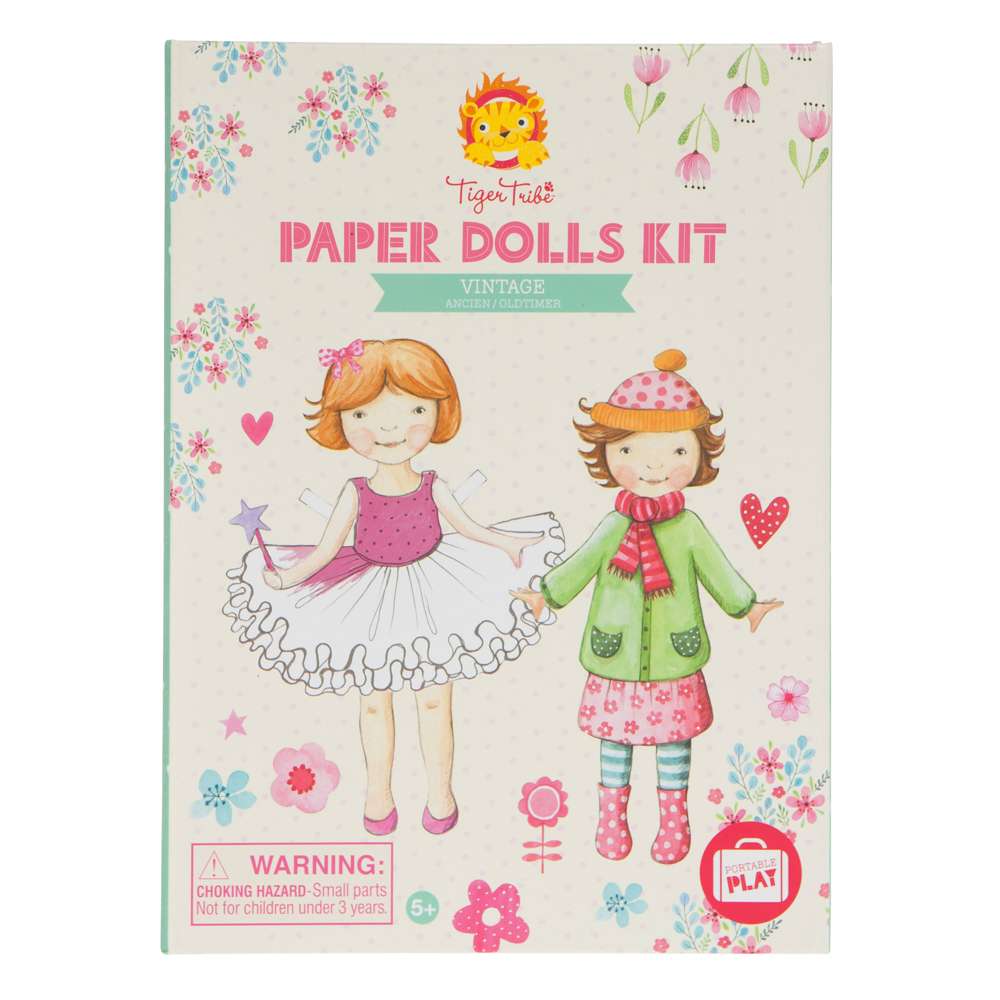 Tiger Tribe Paper Dolls Kit - Vintage