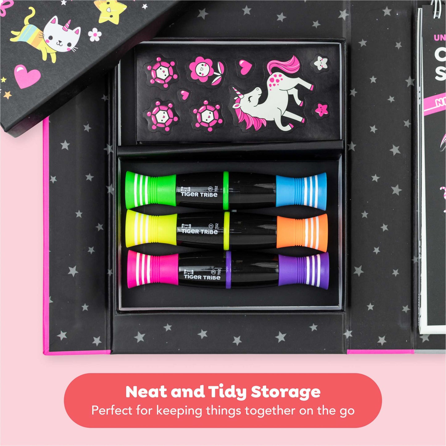 Tiger Tribe Neon Colouring Set 