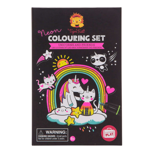 Tiger Tribe Neon Colouring Set 