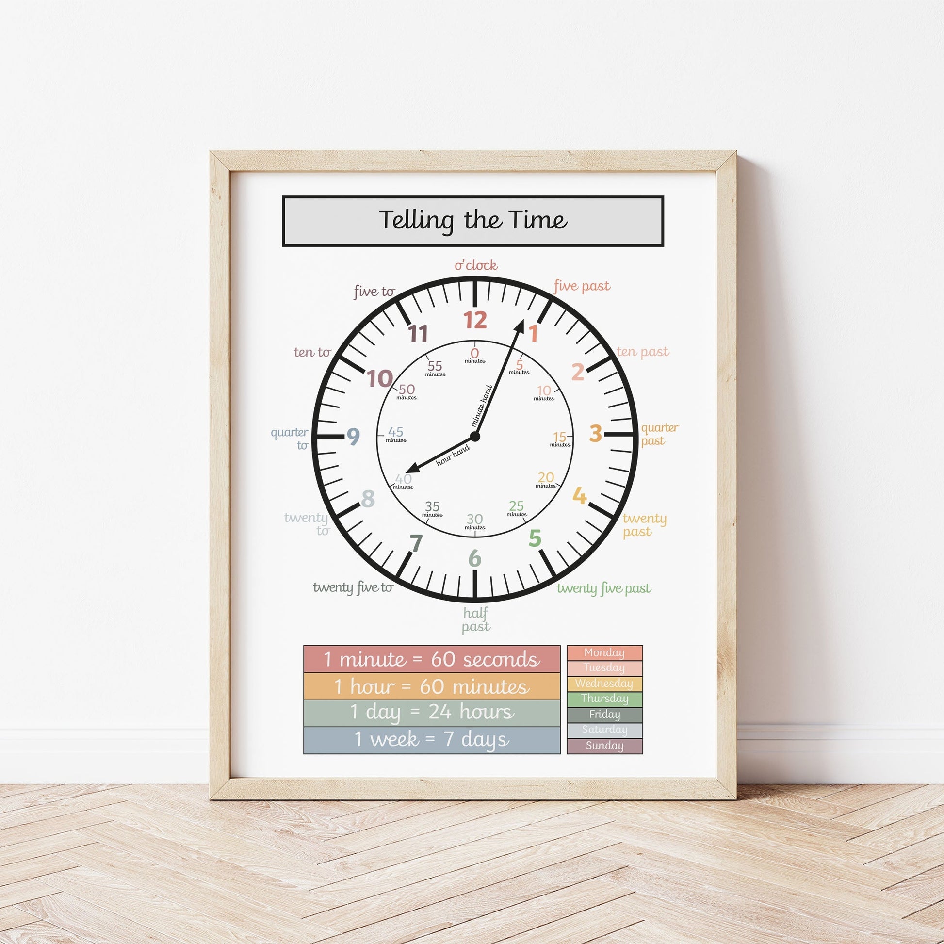 The Little Jones Time Black Print - Muted