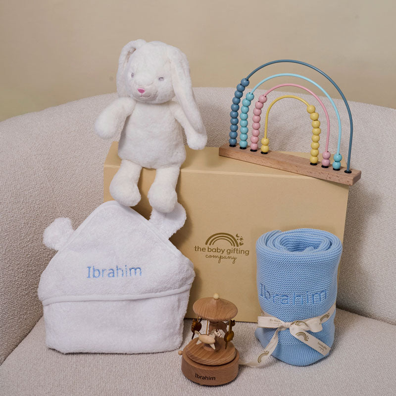 Rainbow Cuddle Set Personalised Baby Gift Set by The Baby Gifting Co.