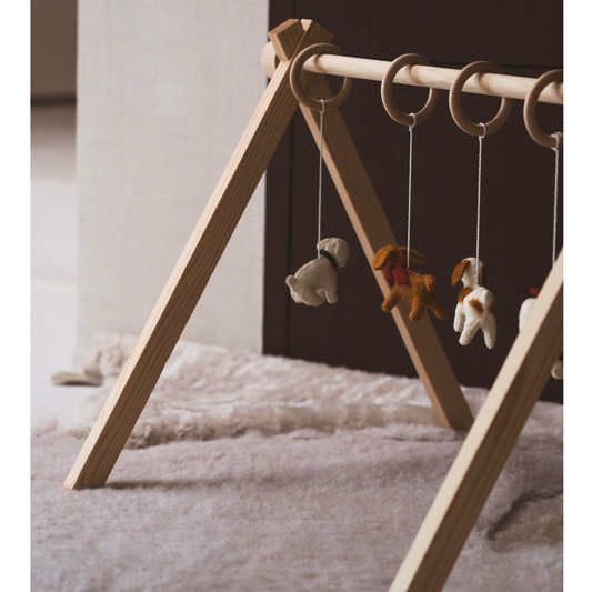 Quax Wooden Baby Gym with Doggy Toys