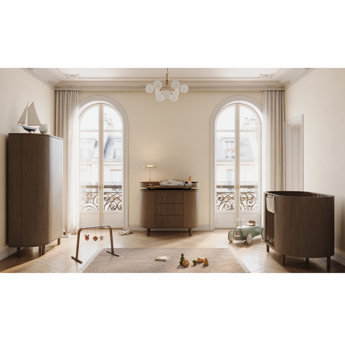 Kas Kopenhagen Kai Baby Cot - Smoked Oak