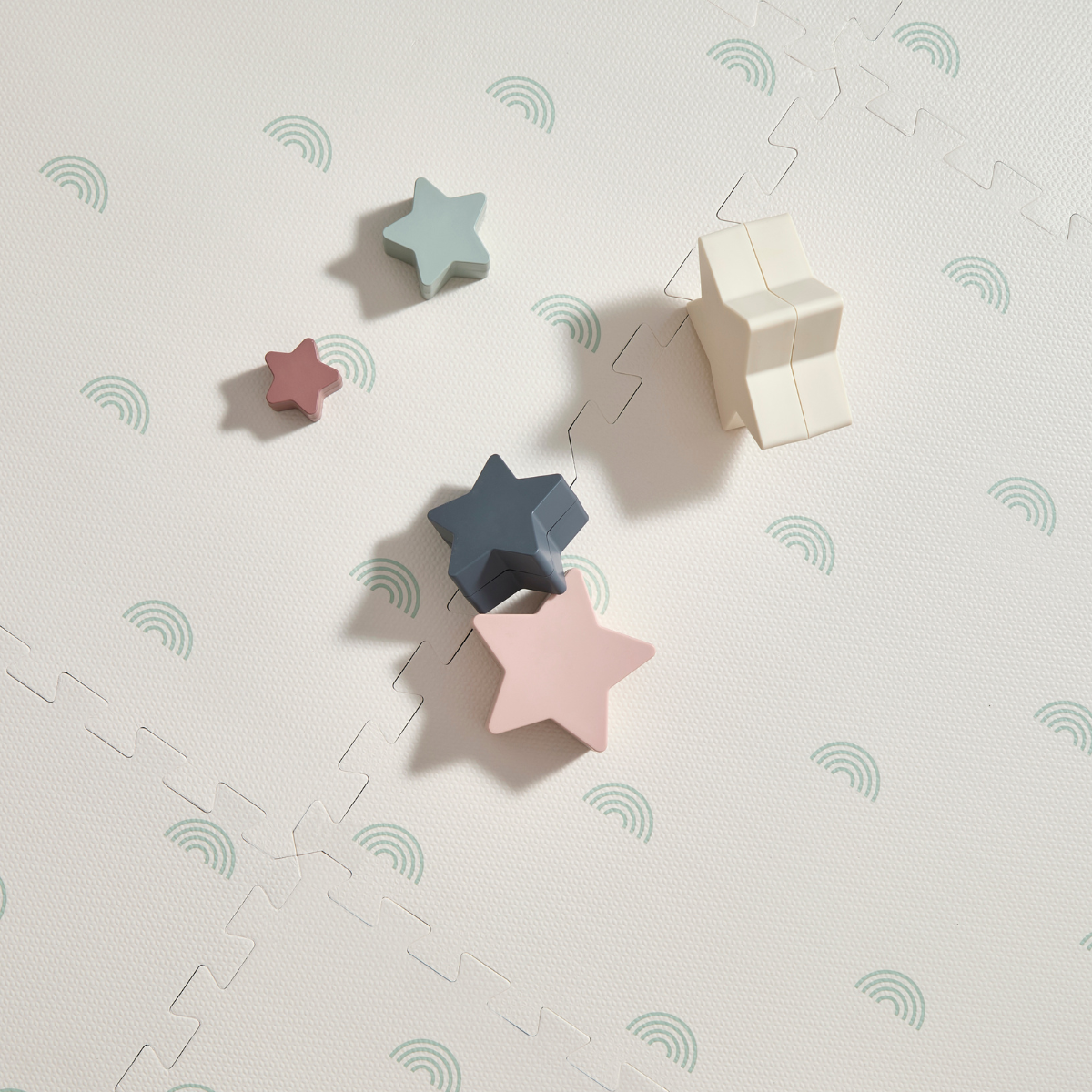 gus + beau Rainbow Foam Playmat Set - Sage