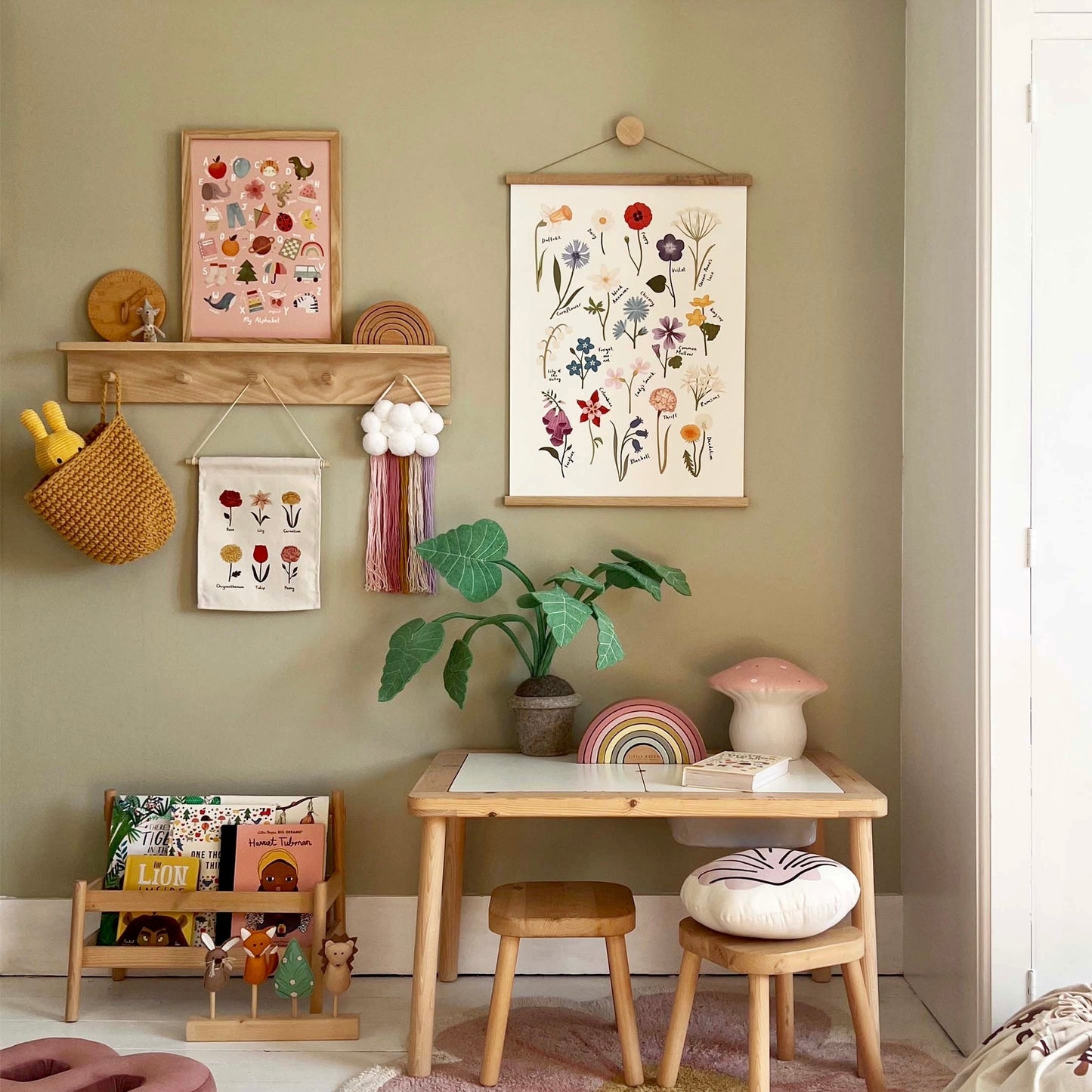 Kid of the Village My Alphabet Art Print - Pink