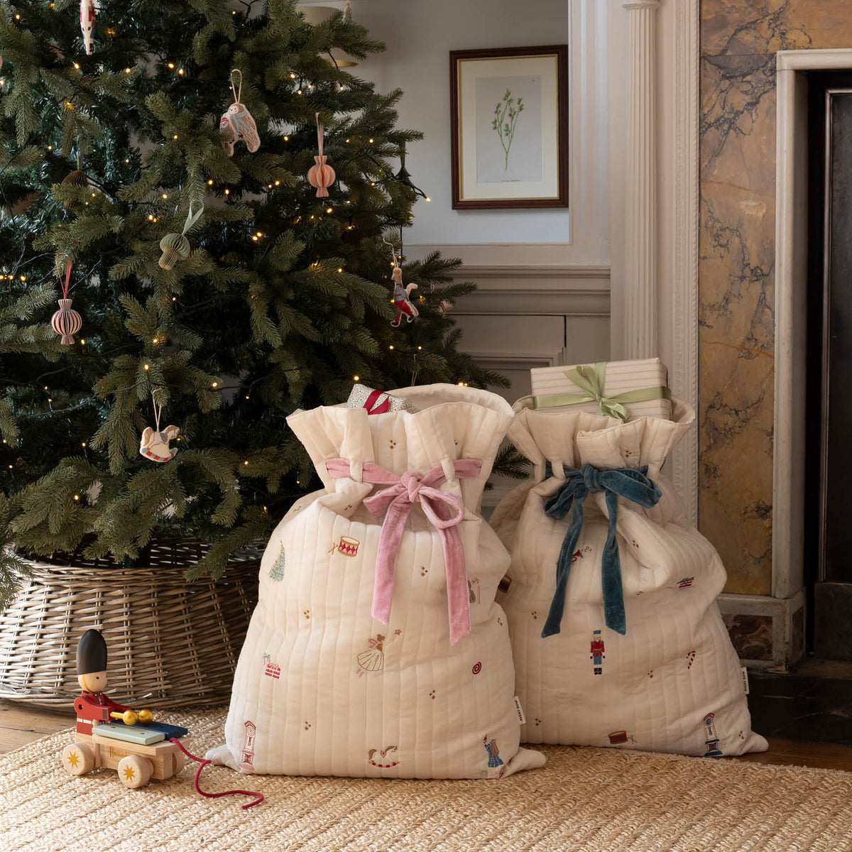 Avery Row Christmas Present Sack - Nutcracker