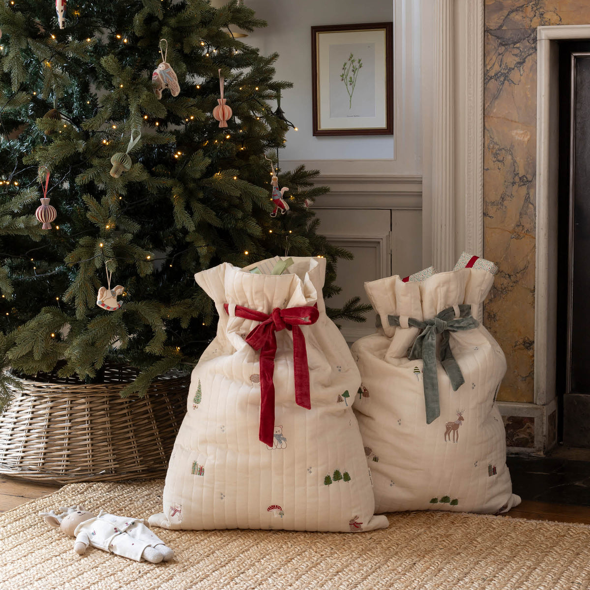 Avery Row Christmas Present Sack - Polar Bear