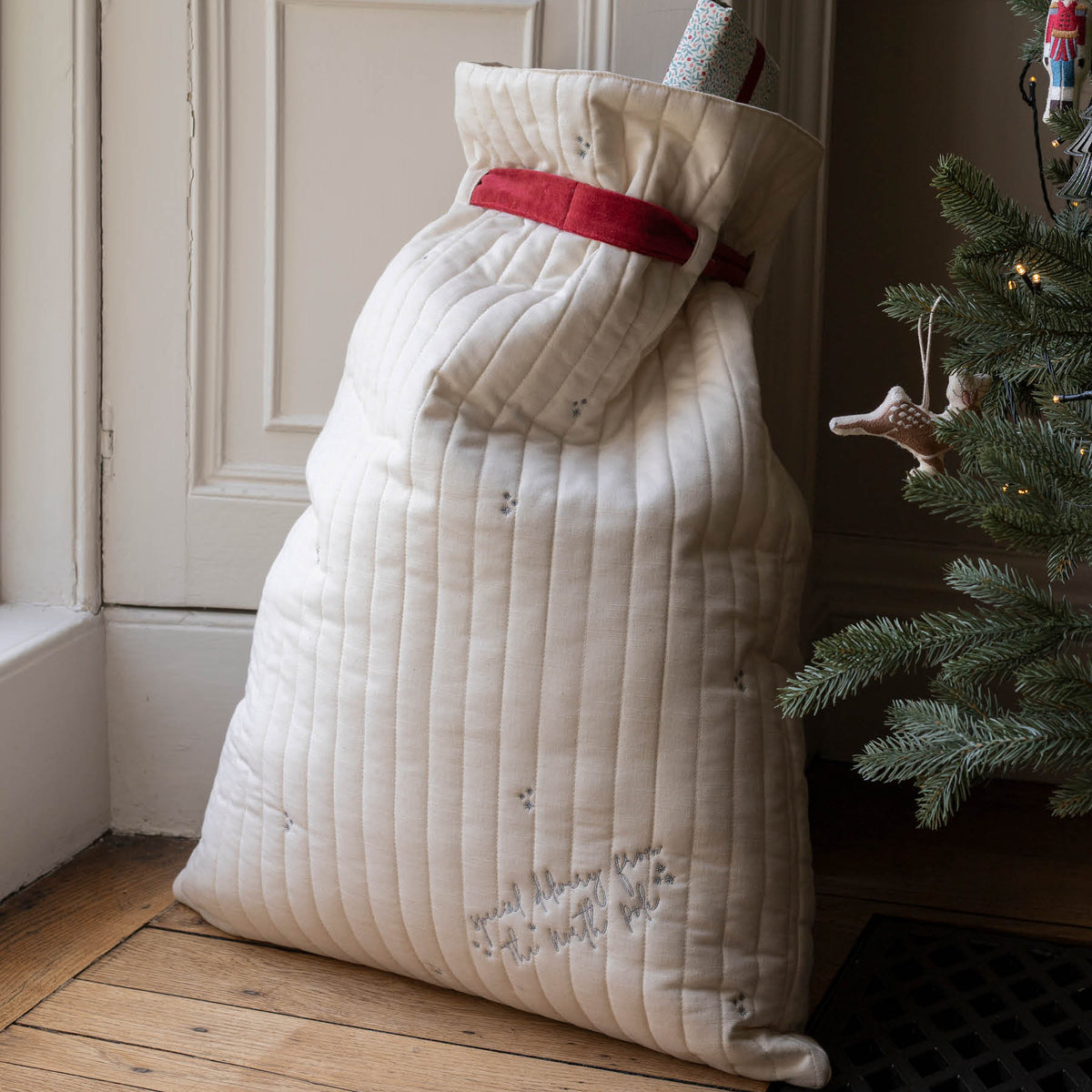 Avery Row Christmas Present Sack - Polar Bear