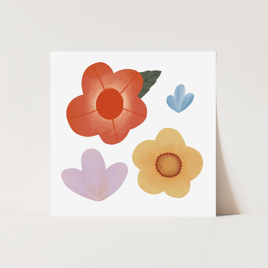 Kid of the Village Growing Love Flower Art Print