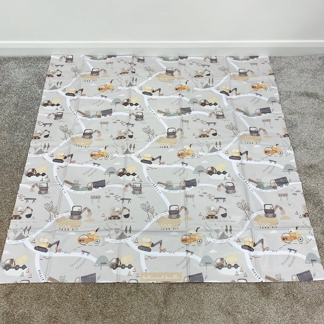 Bobbin & Bumble Highchair Splash Mat - Digger Land