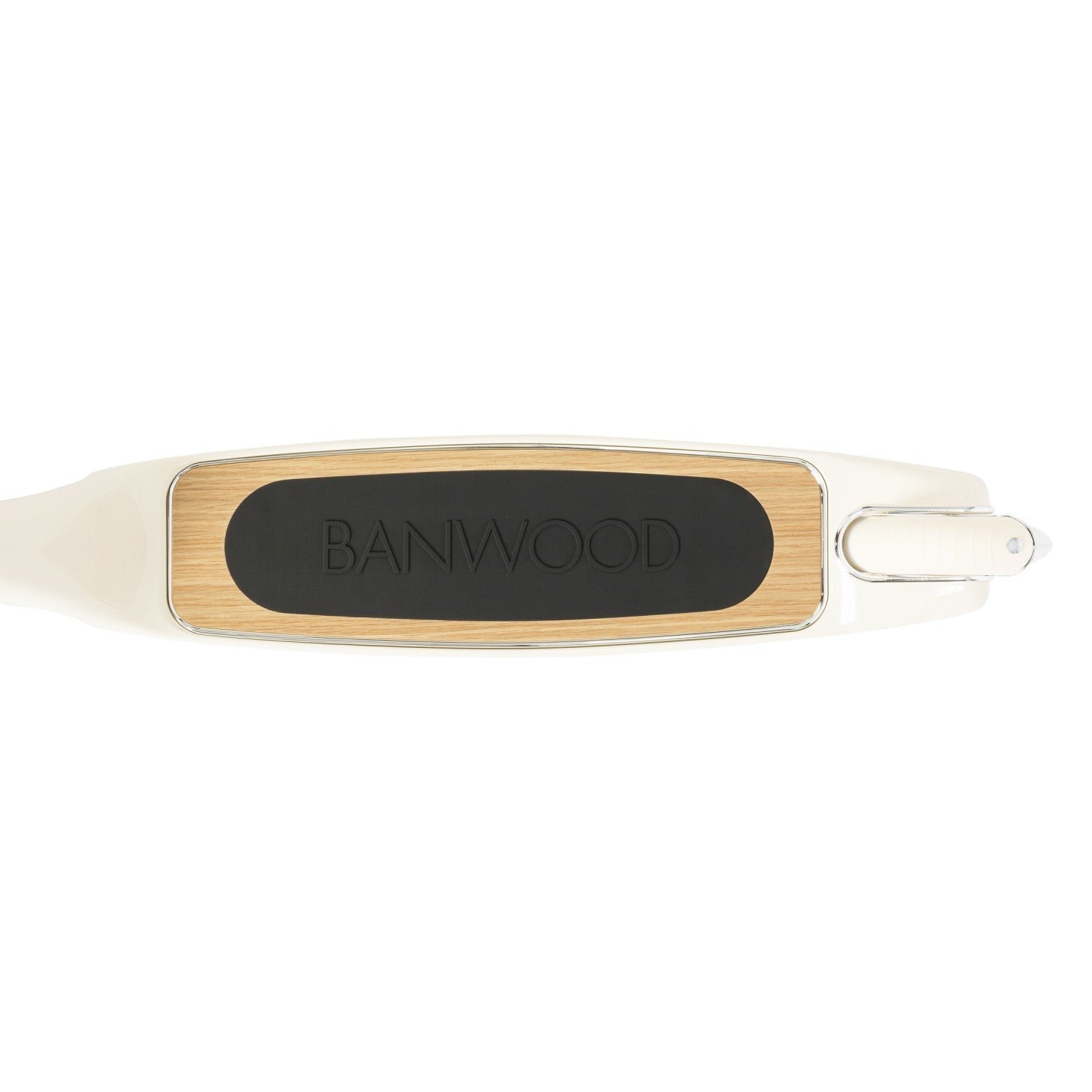 Banwood product with wooden and metallic design on a white background