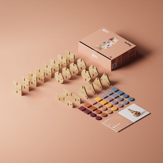Bavvic Wooden Builder Set - 48 Pcs