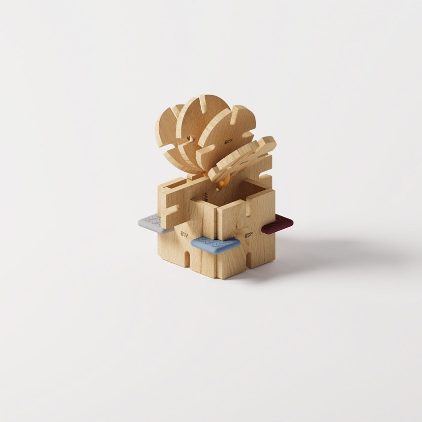 Bavvic Wooden Mini Builder Set - 19 Pcs