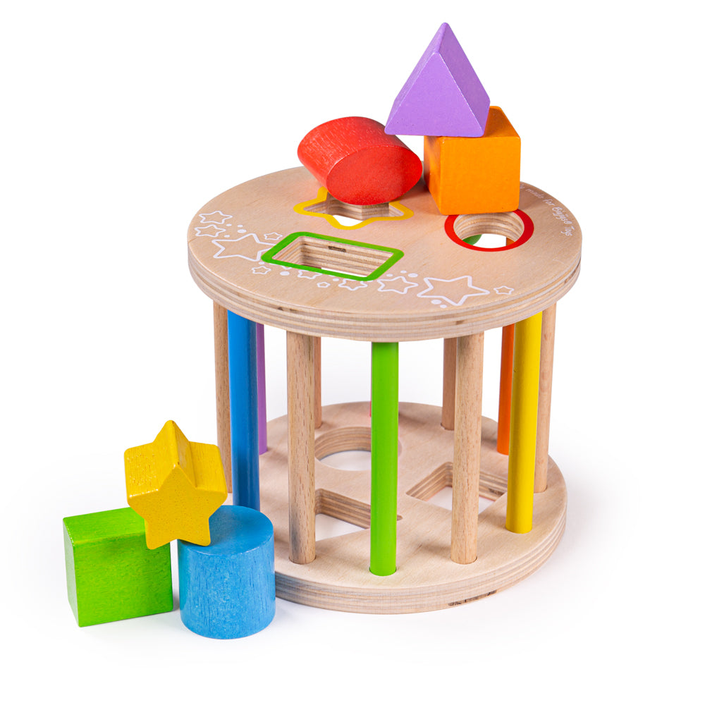 Bigjigs My First Wooden Rolling Shape Sorter