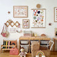 Kid of the Village World Map Art Print - Pink