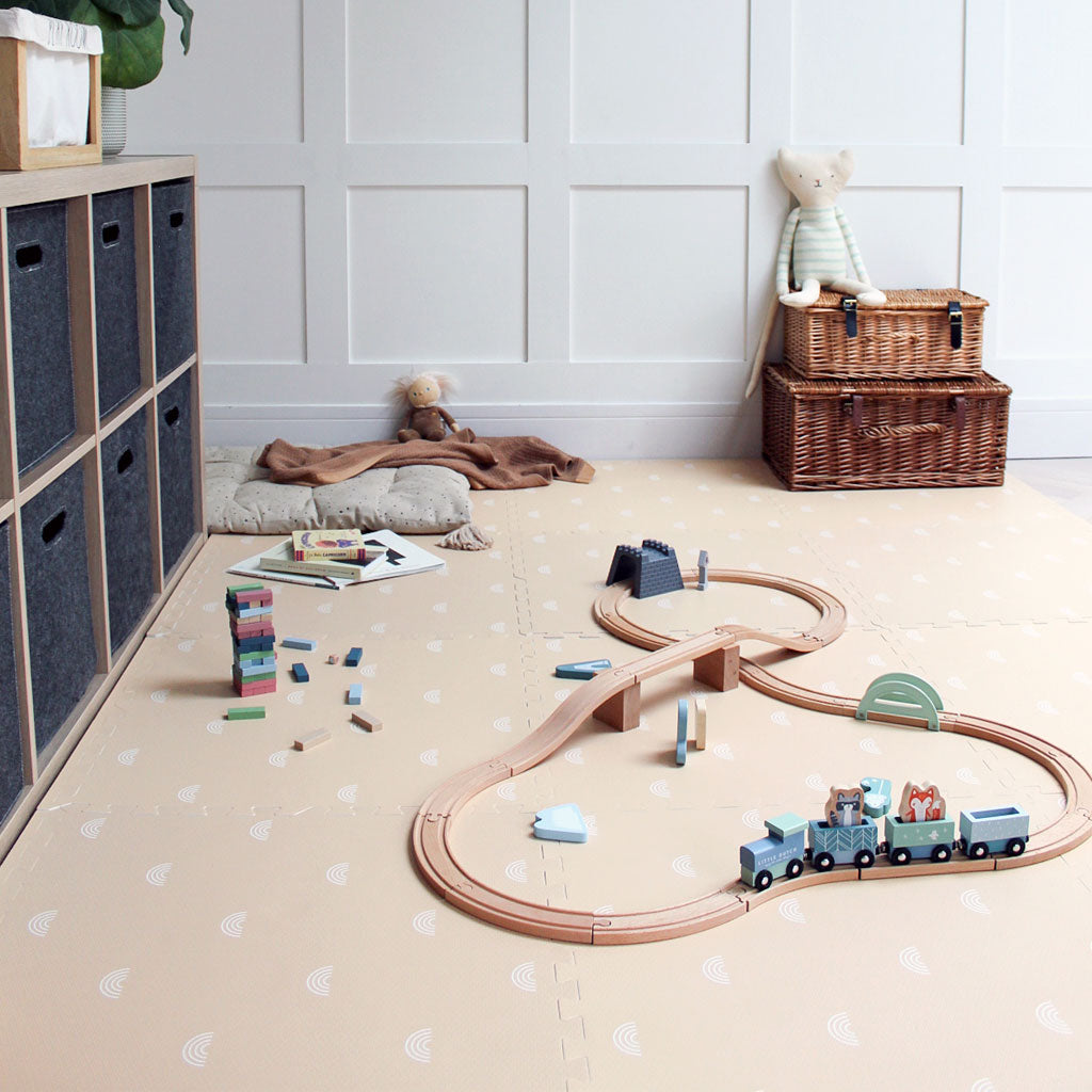 gus + beau Rainbow Foam Playmat Set - Beige