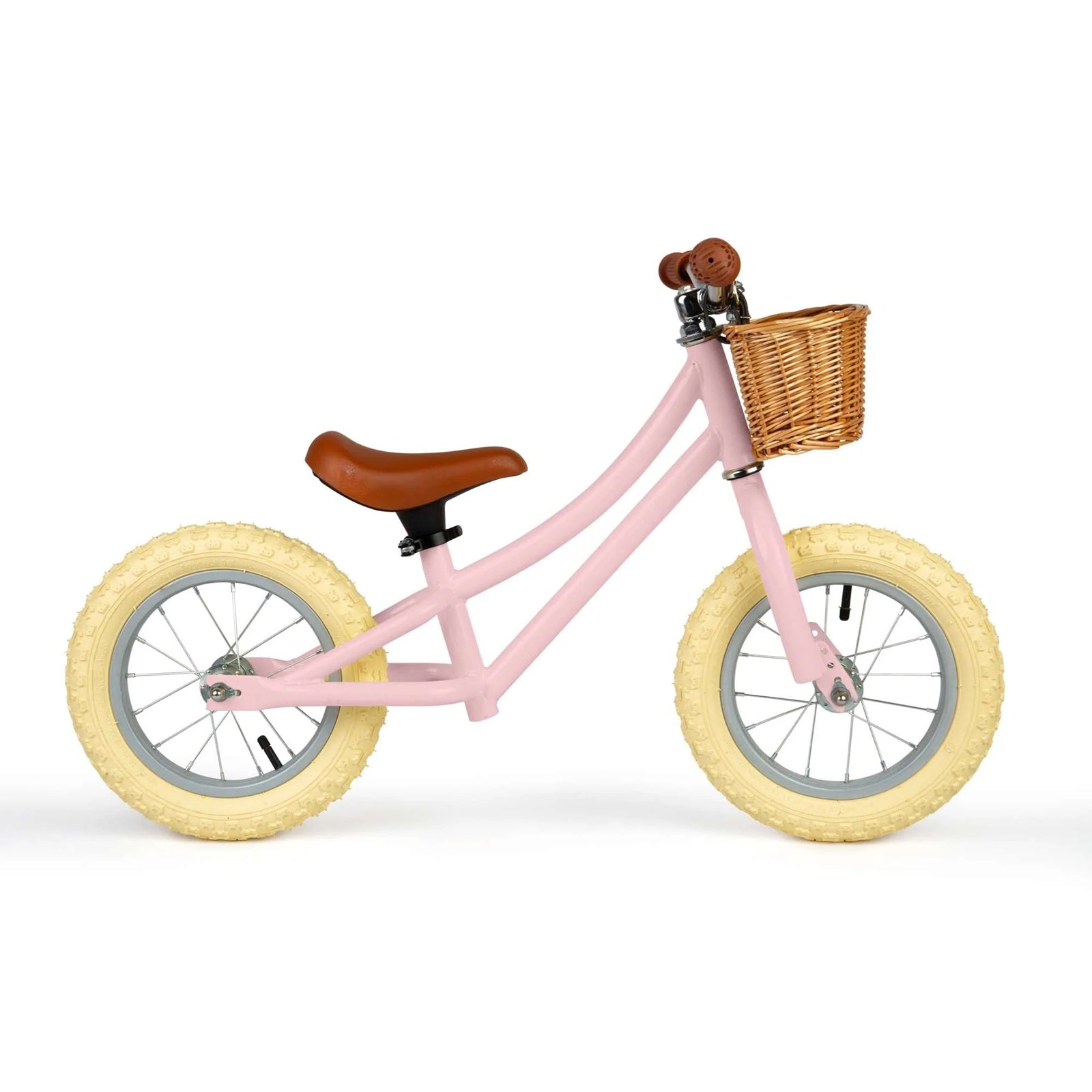 Bigjigs Balance Bike with Basket - Pink