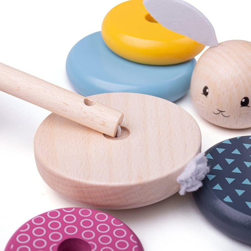 Bigjigs Wooden Rabbit Stacking Rings