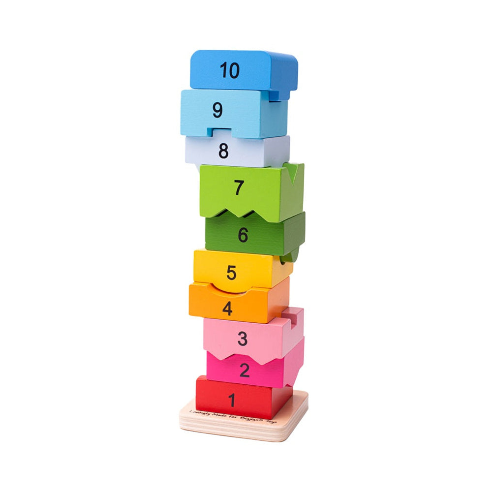Bigjigs Wooden Stacking Number Tower