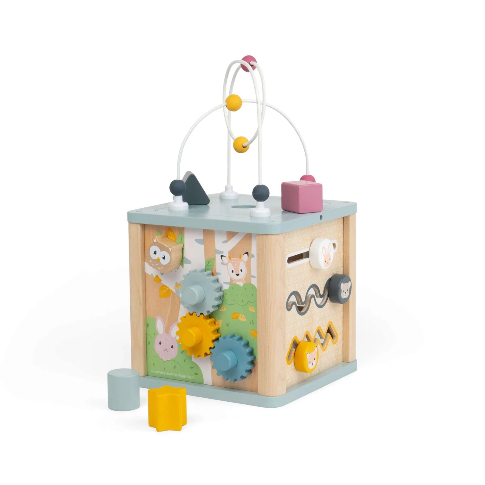 Bigjigs Wooden Baby Activity Cube