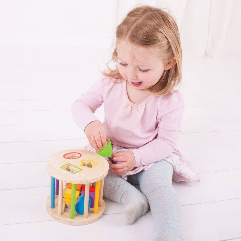 Bigjigs My First Wooden Rolling Shape Sorter