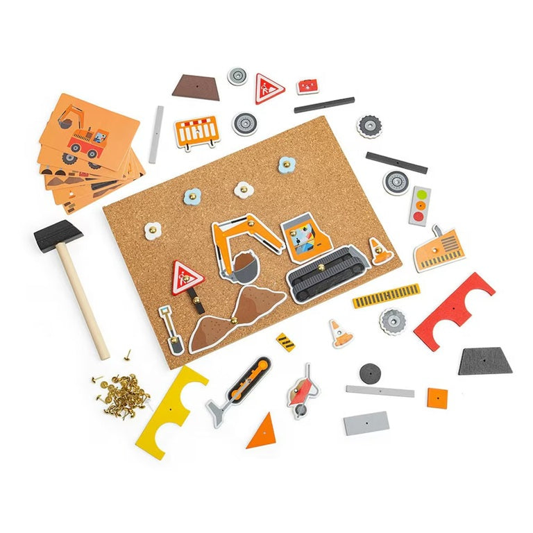 Bigjigs Deluxe Pin-a-shape Set - Construction
