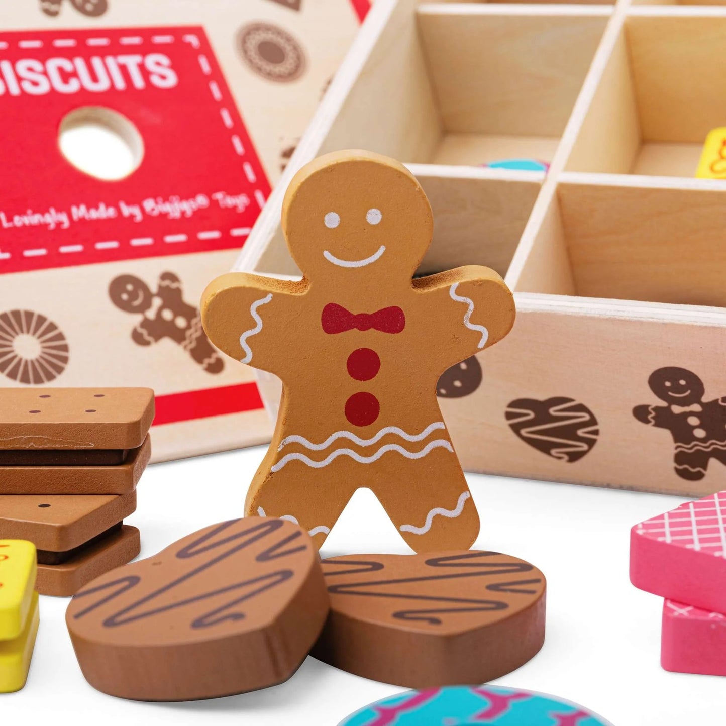 Bigjigs Wooden Toy Biscuit Box