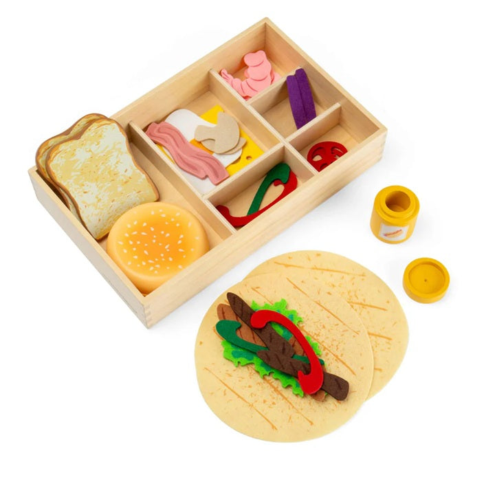 Bigjigs 30 Piece Wooden Toy Deli Set