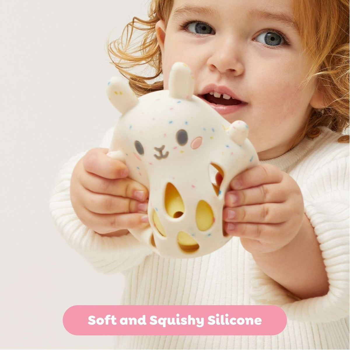 Tiger Tribe Silicone Baby Teething Rattle - Bunny