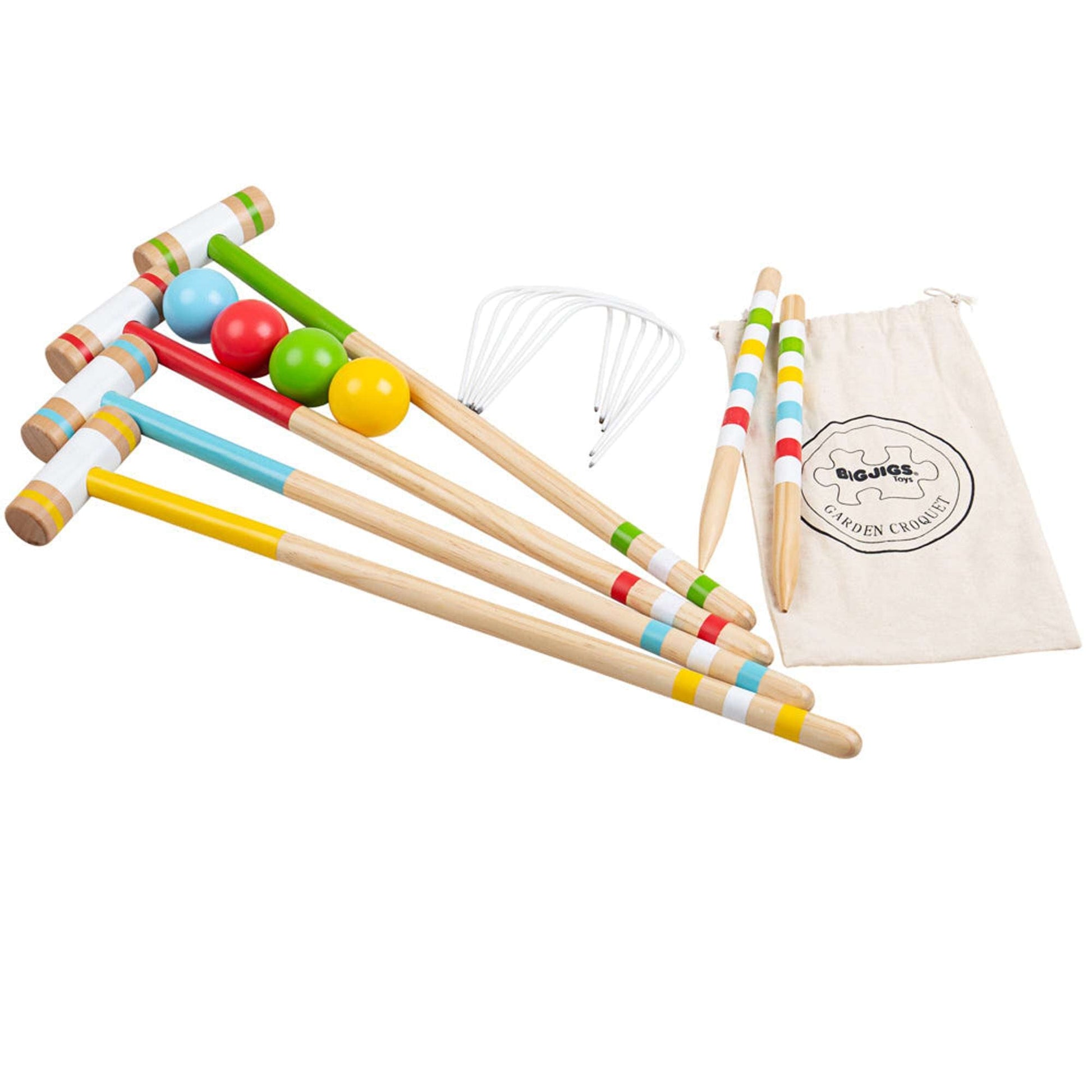 Bigjigs Wooden Garden Croquet Set