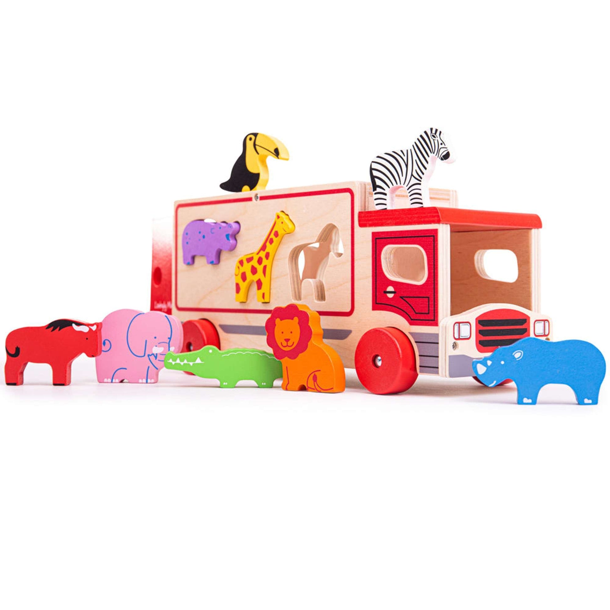 Bigjigs Wooden Safari Sorting Lorry