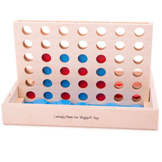 Bigjigs Wooden Four in a Row Game