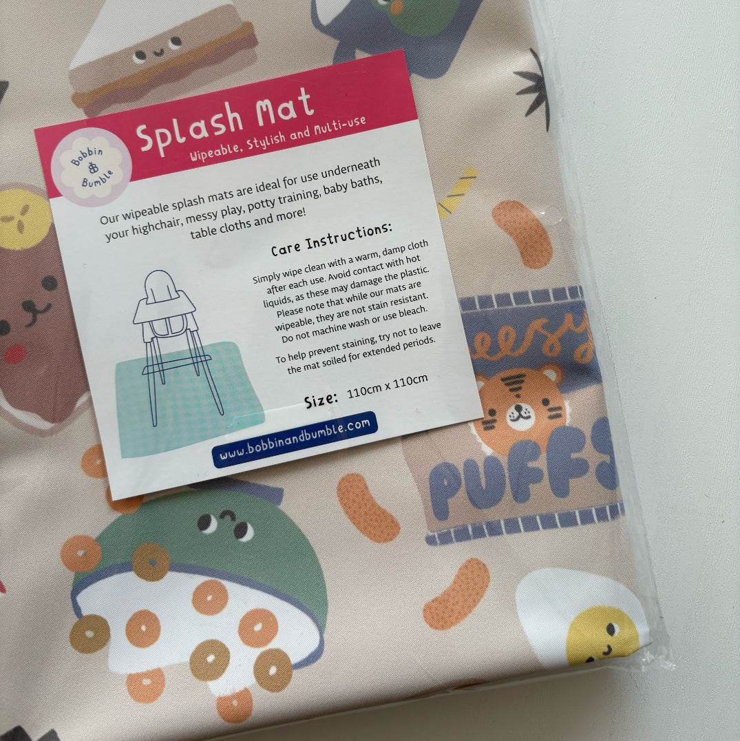 Bobbin & Bumble Highchair Splash Mat - Snack Time