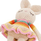 The Bonniemob Bonnie Ballerina Crochet Bunny - Pink rainbow